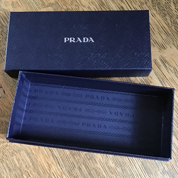 Prada Glasses Case & Box and Eyeglass Cleaning Cloth New Unused - Picture 9 of 10